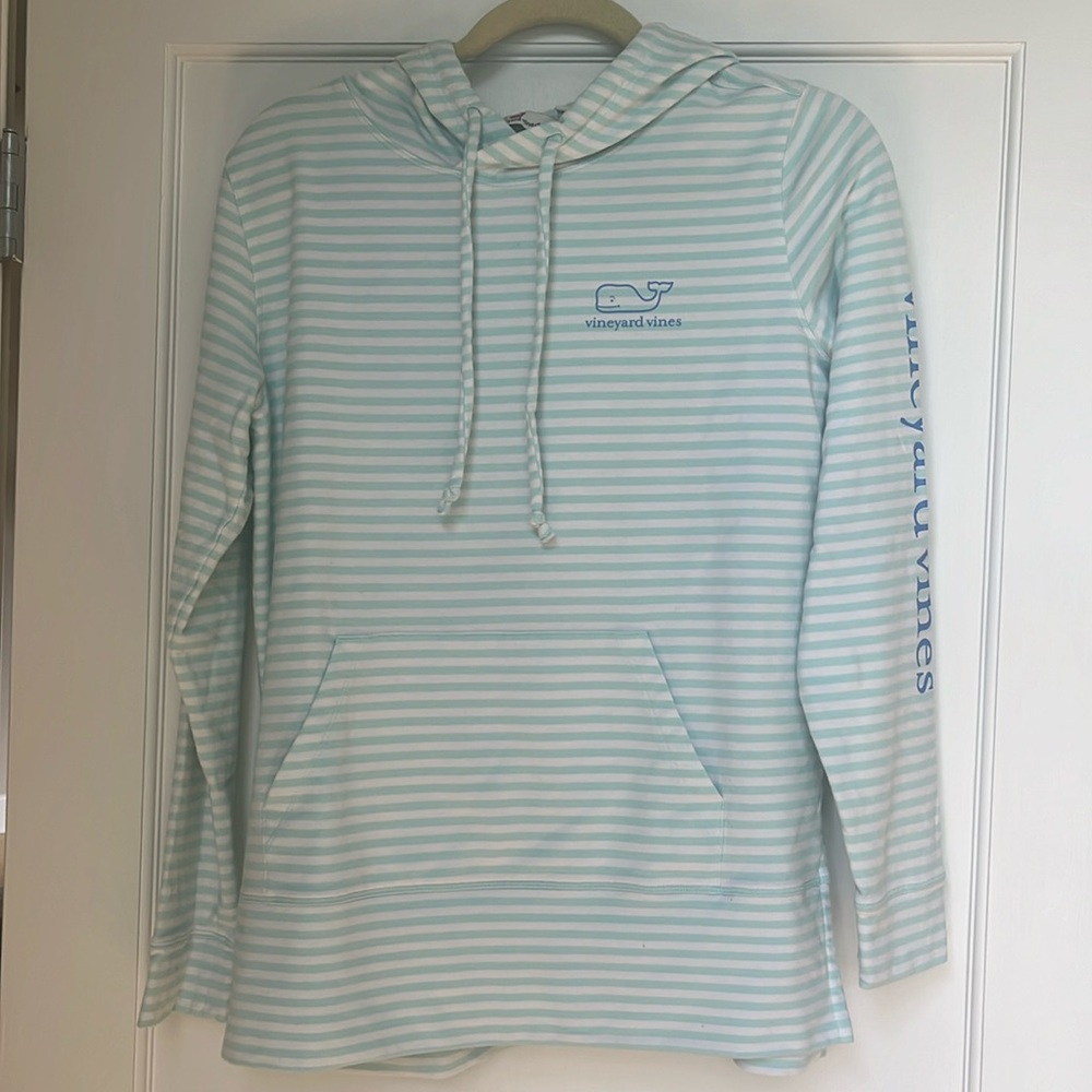 Vineyard Vines XS mint green/white striped hoodie
